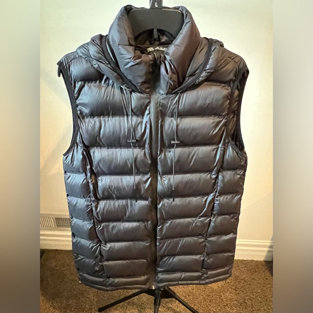 Zara mid length puffer vest
